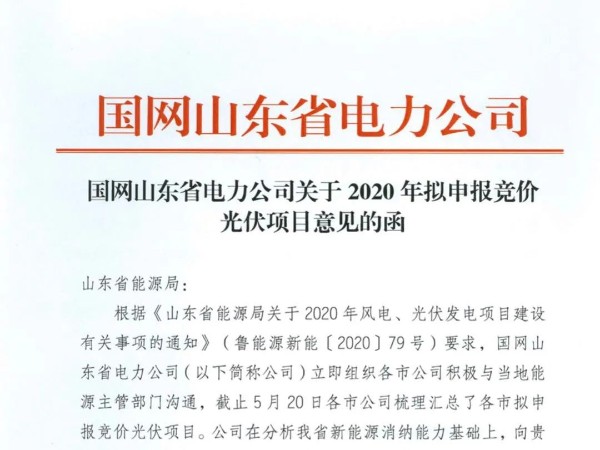 競價名單：國電投、大唐、中核等入圍,976MW光伏山東承諾配20%儲能